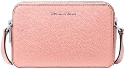 

Michael Kors Jet Set, маленькая сумка для фотокамеры из шагреневой кожи с двойной молнией, маленькая (розовый)