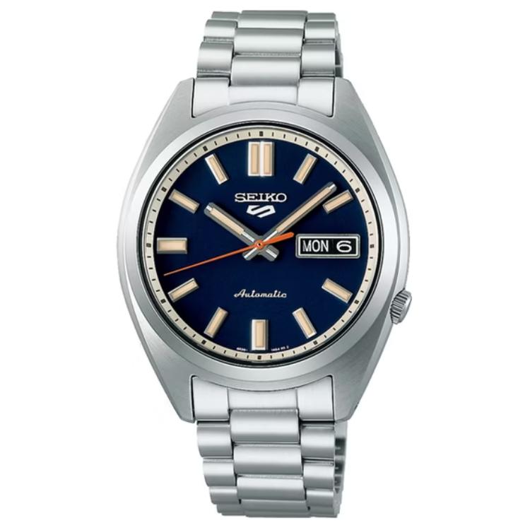 

SEIKO Часы 5 Collection Automatic Mechanical Movement Stainless Steel Strap Watch 37.4mm Men's Watch Blue Dial, Blue Dial