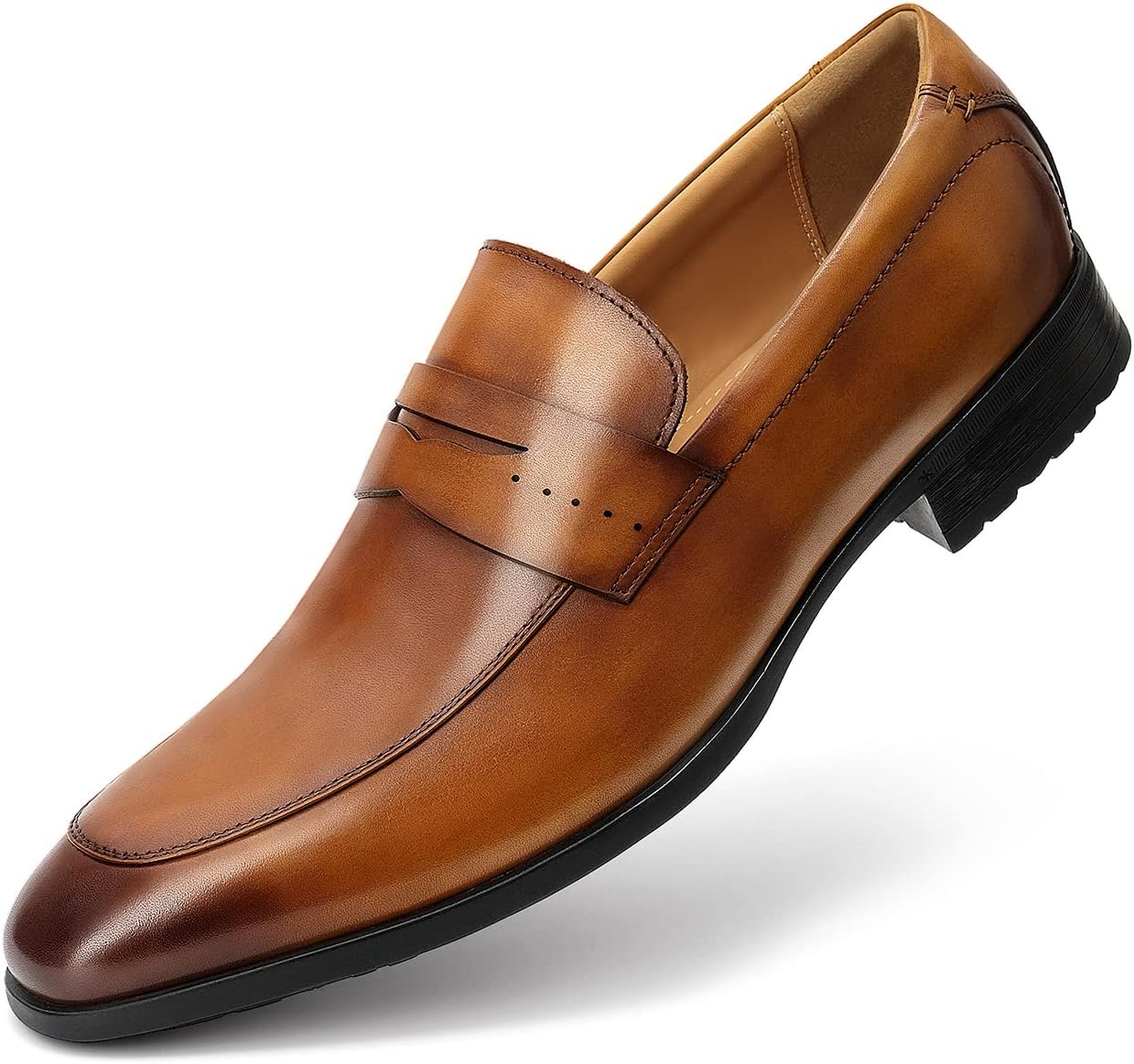 

Мужские слипоны оксфорды классические ручной работы из телячьей кожи, более компактные, выбирайте правильный размер, чтобы корректировать форму стопы Ritizen, коричневый