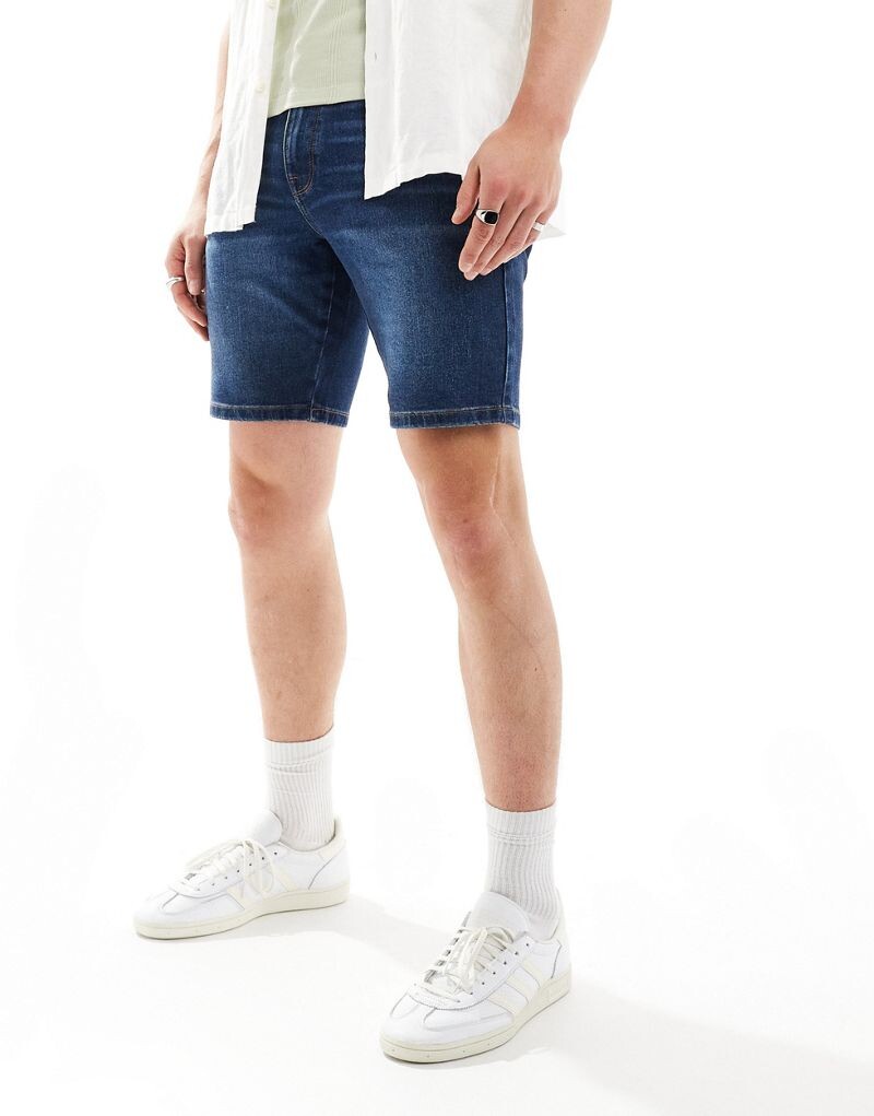 

Синие джинсовые шорты скинни стандартной длины ASOS DESIGN