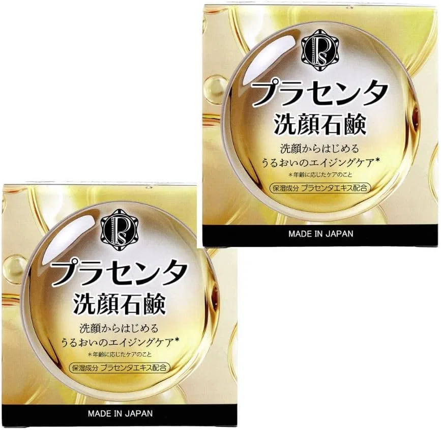 Мыло для лица PL Moisture Face Wash Soap, плацента, 80 г × 2, белый