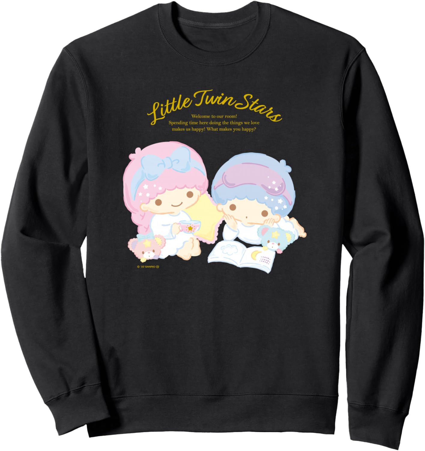 

Толстовка Little Twin Stars Счастье в моей комнате Sanrio (Watanabe), черный