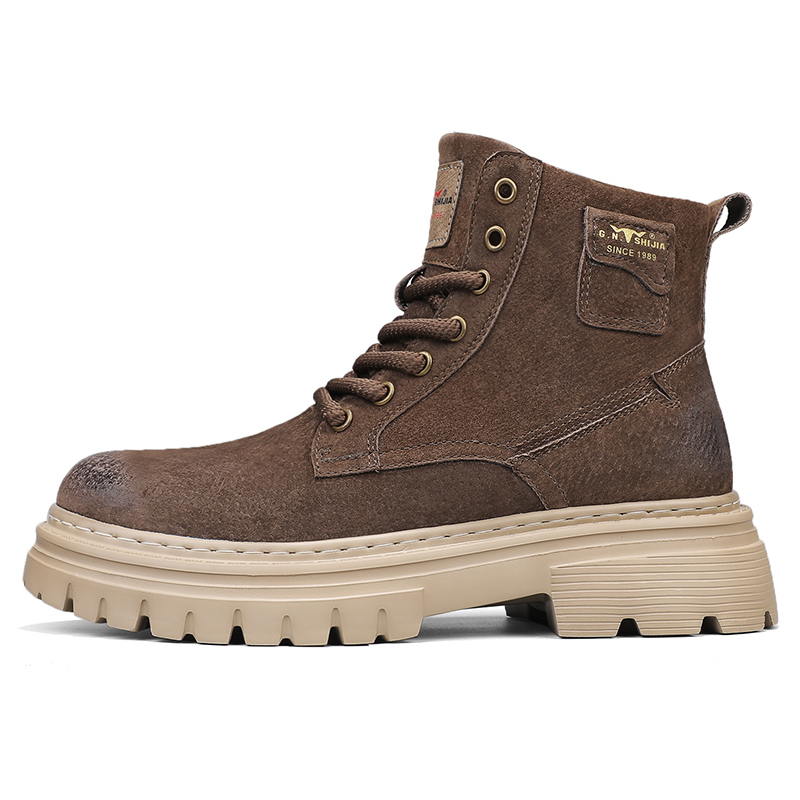 

G.N.SHIJIA Короткие мартинсы 5,5 см мужские коричневые, цвет Brown