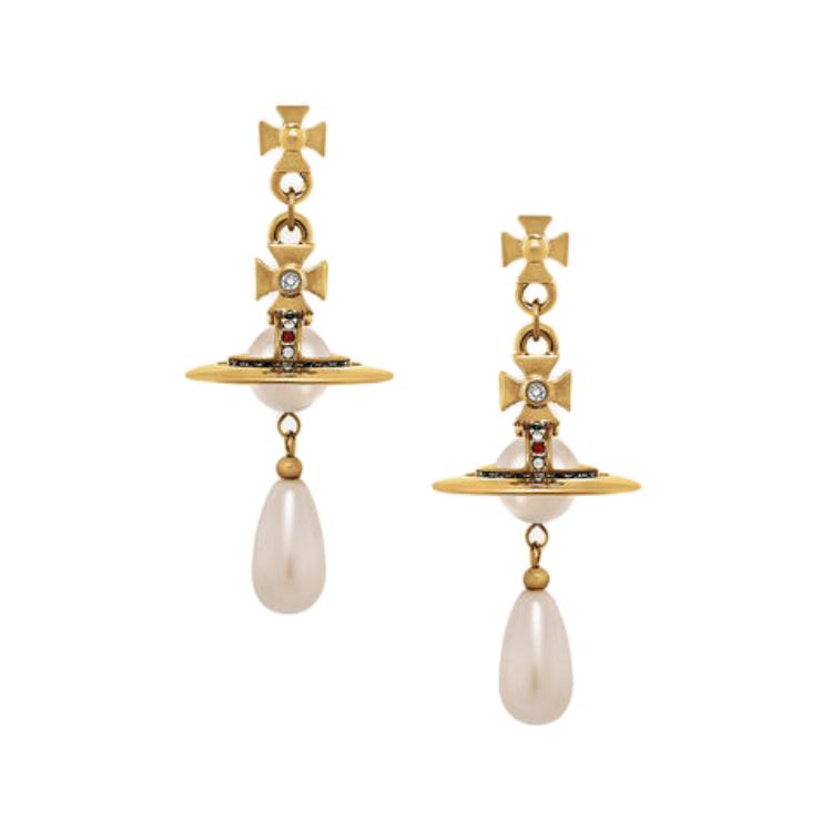 

Серьги-капли с декором Orb Vivienne Westwood, золото