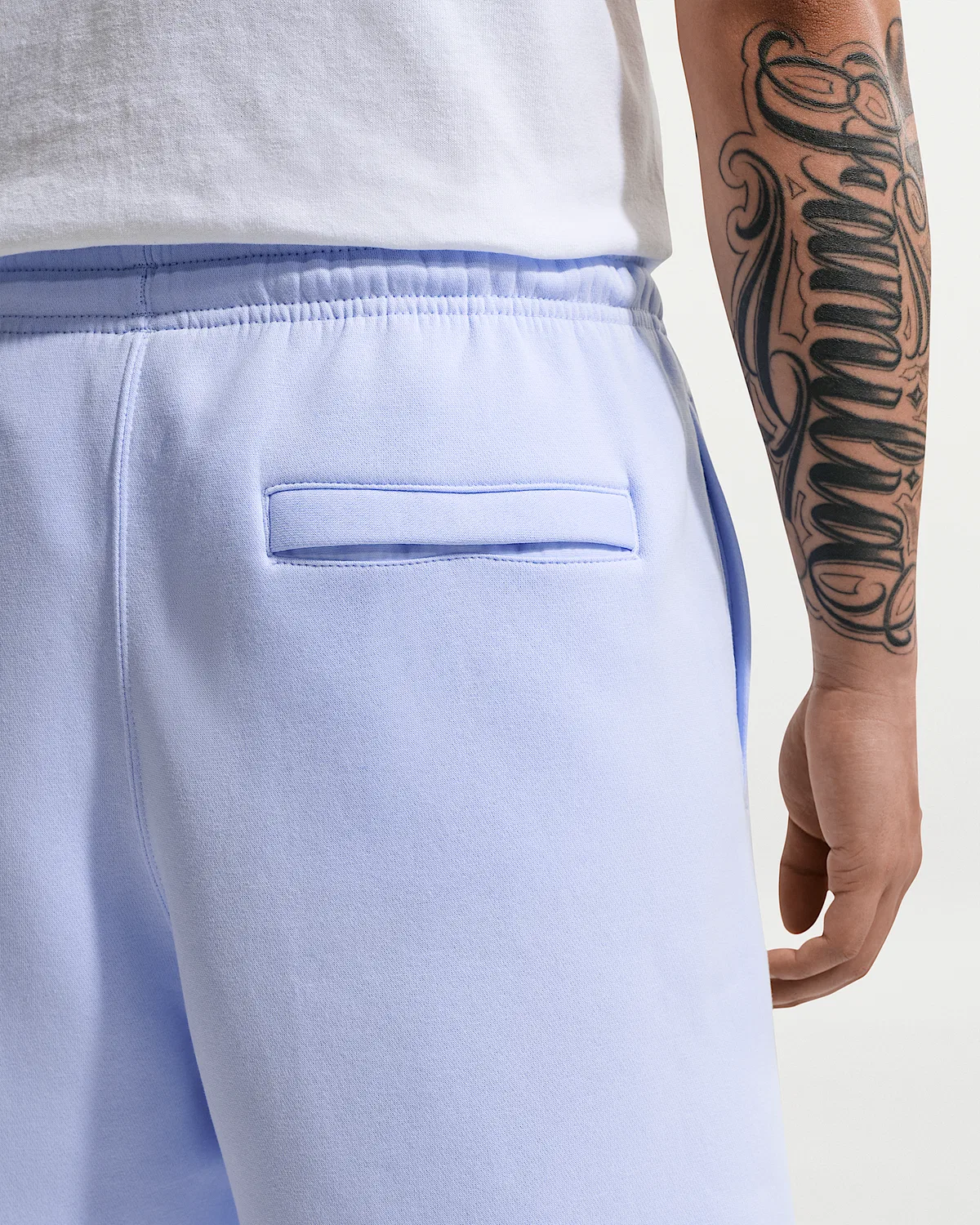 Мужские флисовые шорты Nike Club, Hydrogen Blue/Hydrogen Blue/White — фото 3