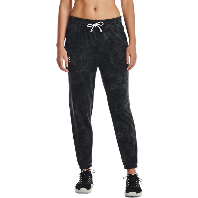 Женские трикотажные спортивные штаны Under Armour, цвет Black — фото 3