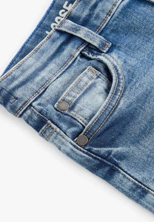 Джинсы Next Five pocket relaxed fit, голубой кислотной стирки — фото 3