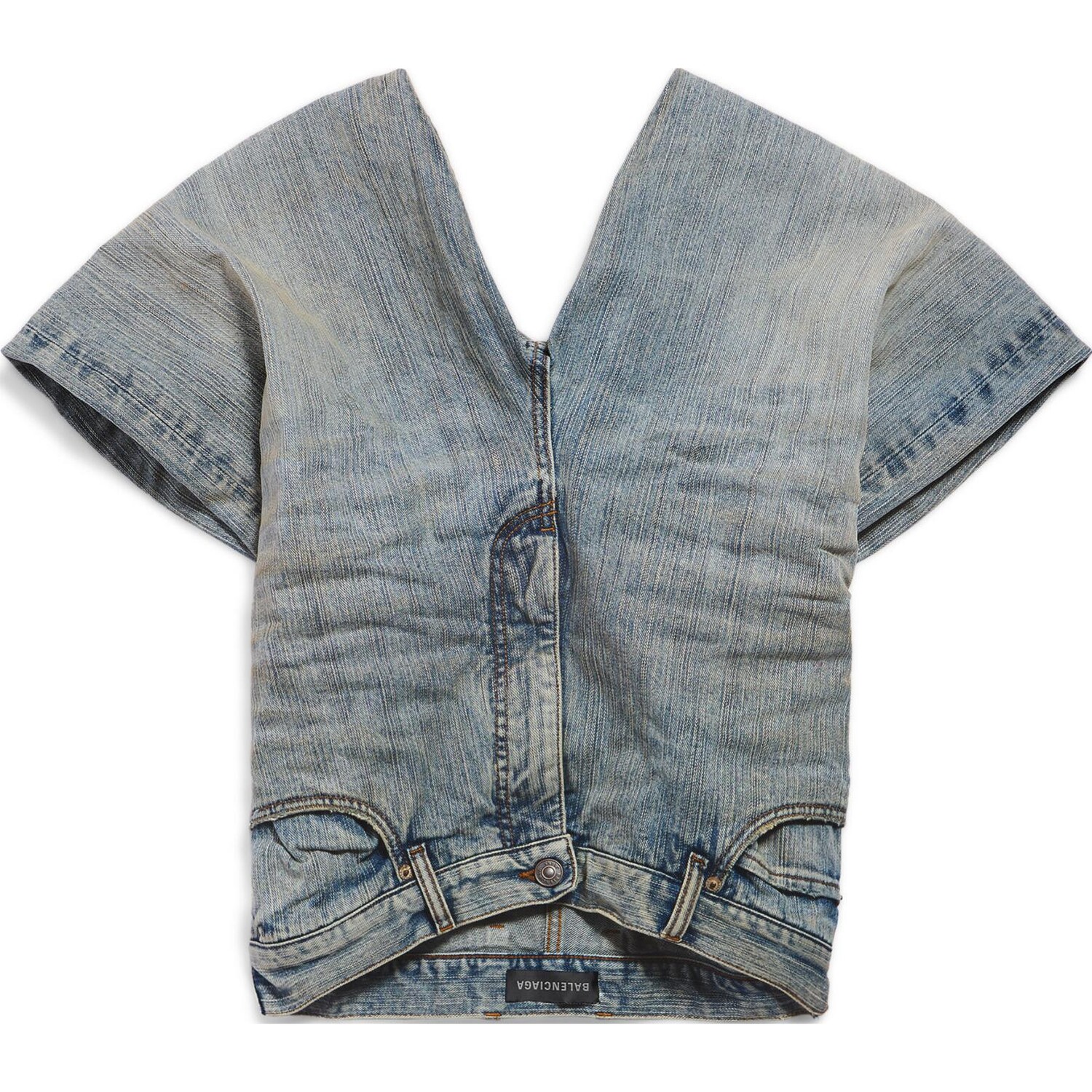 

Джинсовая куртка женская светло-голубой Balenciaga