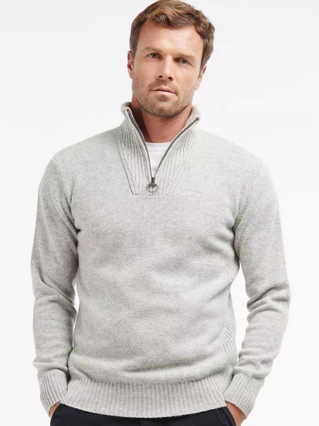 

Джемпер Barbour Essential Lambswool Half Zip, цвет light grey marl