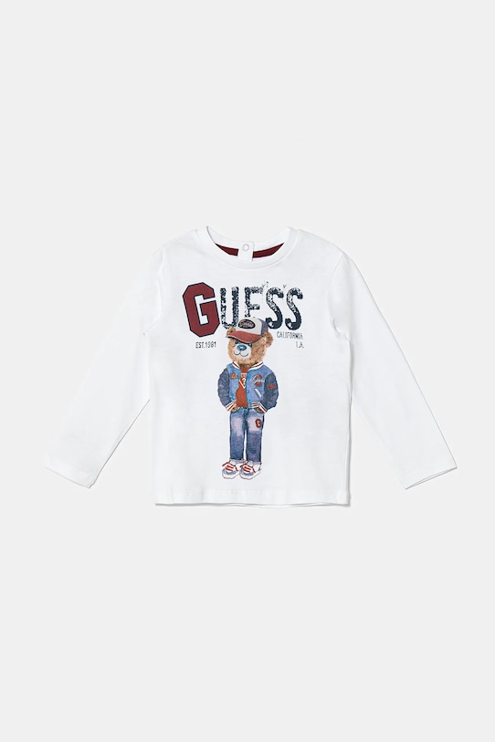 

Детская хлопковая водолазка Guess, белый