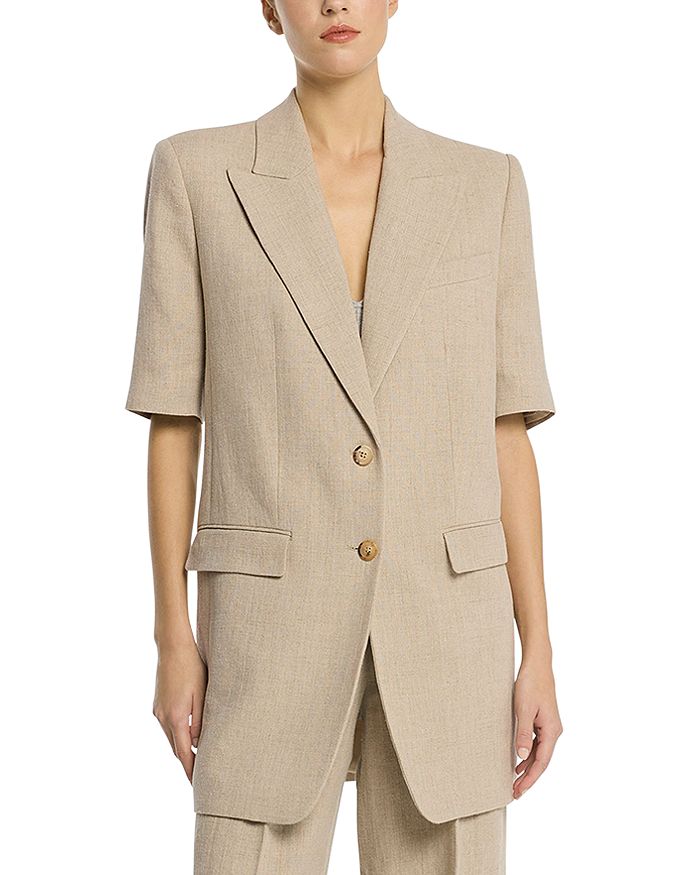 

Короткий блейзер в стиле бойфренд Michael Kors Collection, коричневый/бежевый