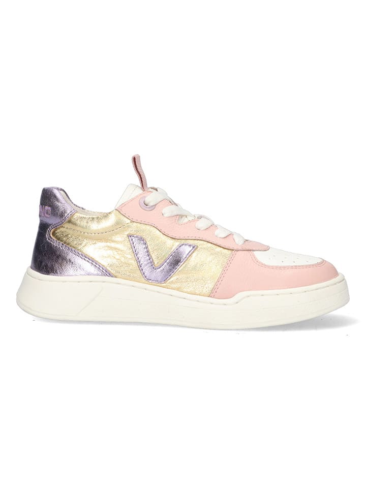 

Кроссовки на шнуровке Vingino, цвет creme/rosa