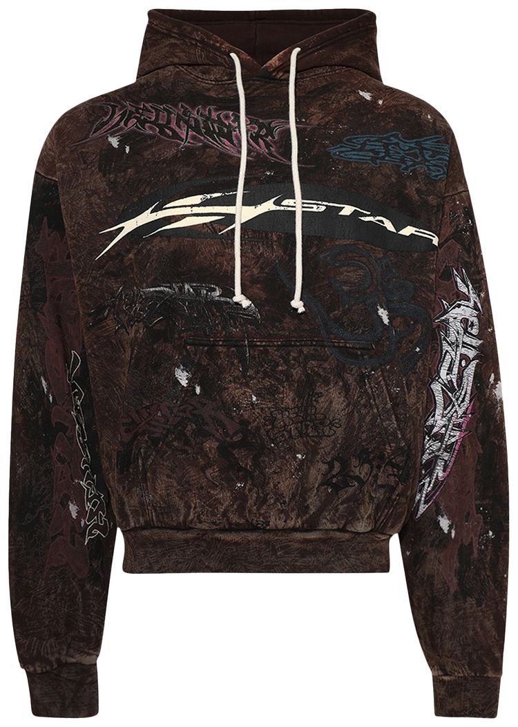 

Худи Hellstar Graffiti Hoodie 'Brown', коричневый
