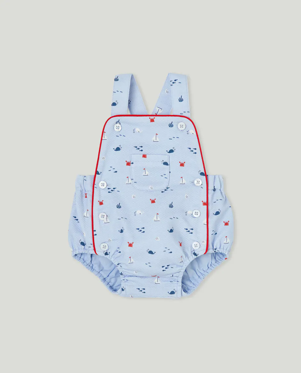 

Комбинезон пике с подтяжками - AOP Sailor Coconut El Corte Inglés, синий
