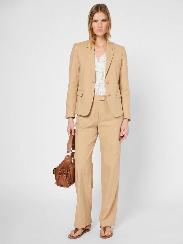 

Роскошные льняные брюки lilla Gerard Darel, песочный