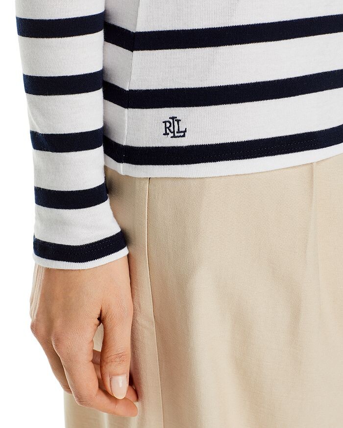 Полосатая футболка с длинным рукавом из хлопка Ralph Lauren — фото 4