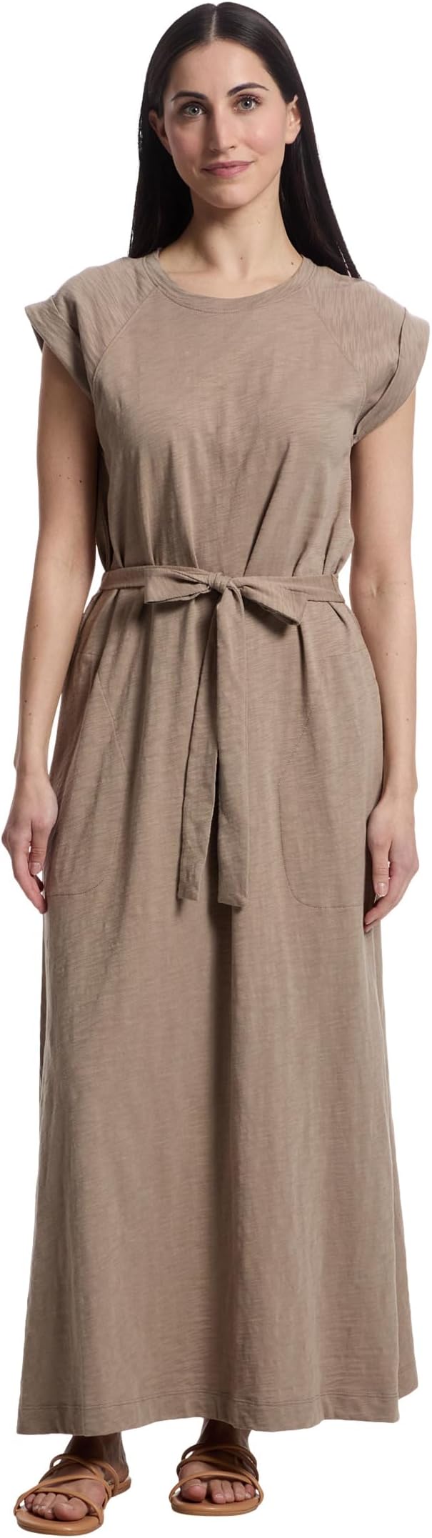 

Платье Lilla P Saddle Sleeve Maxi Dress, цвет Driftwood