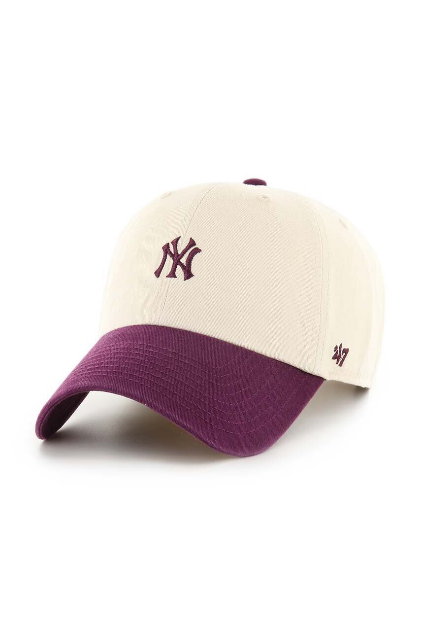 

Хлопковая бейсболка 47 бренда MLB New York Yankees 47 Brand, бежевый