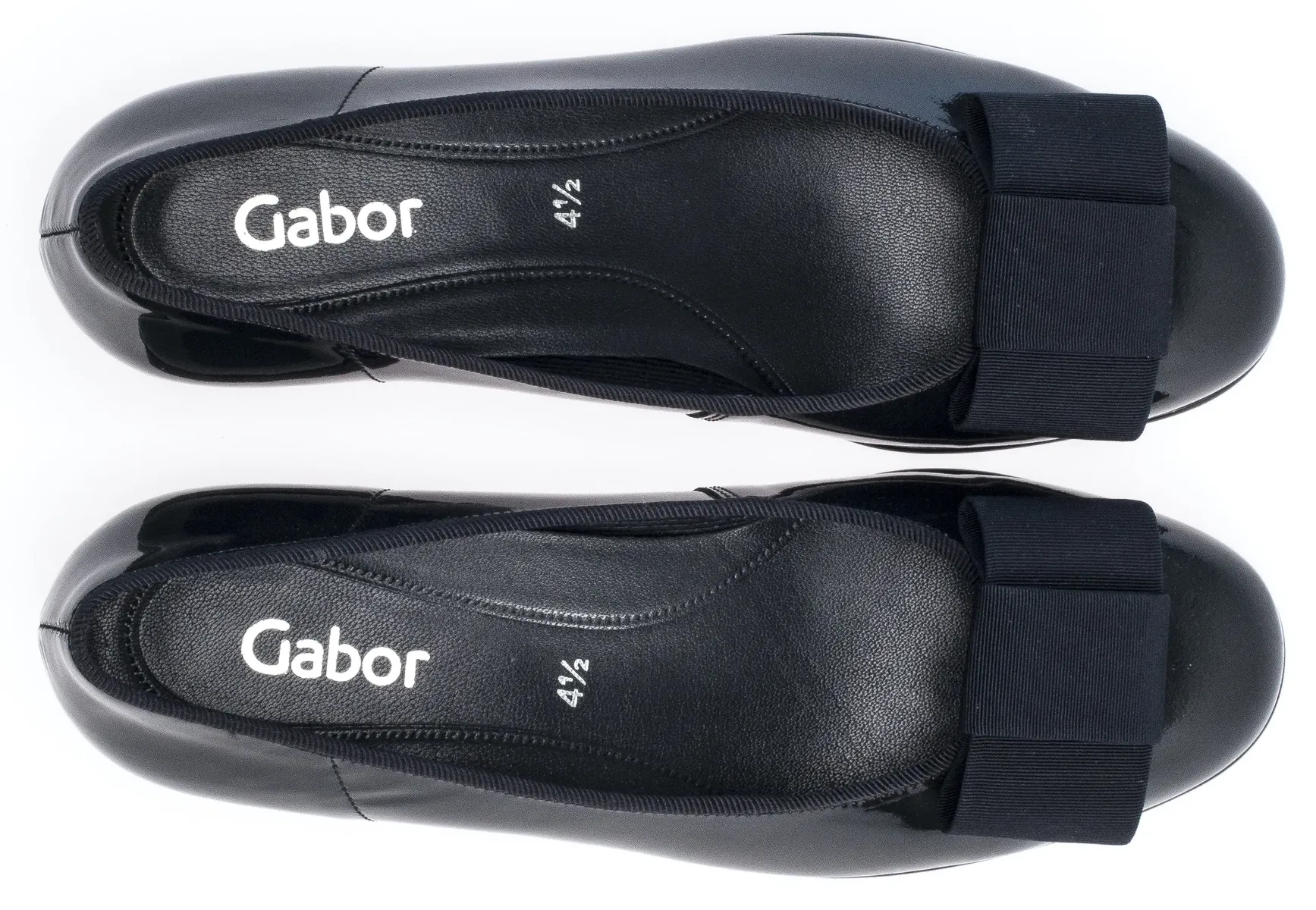 Балетки Gabor, туфли на плоской подошве, каблуке-котенке, праздничные туфли с декоративным бантом, синий — фото 2