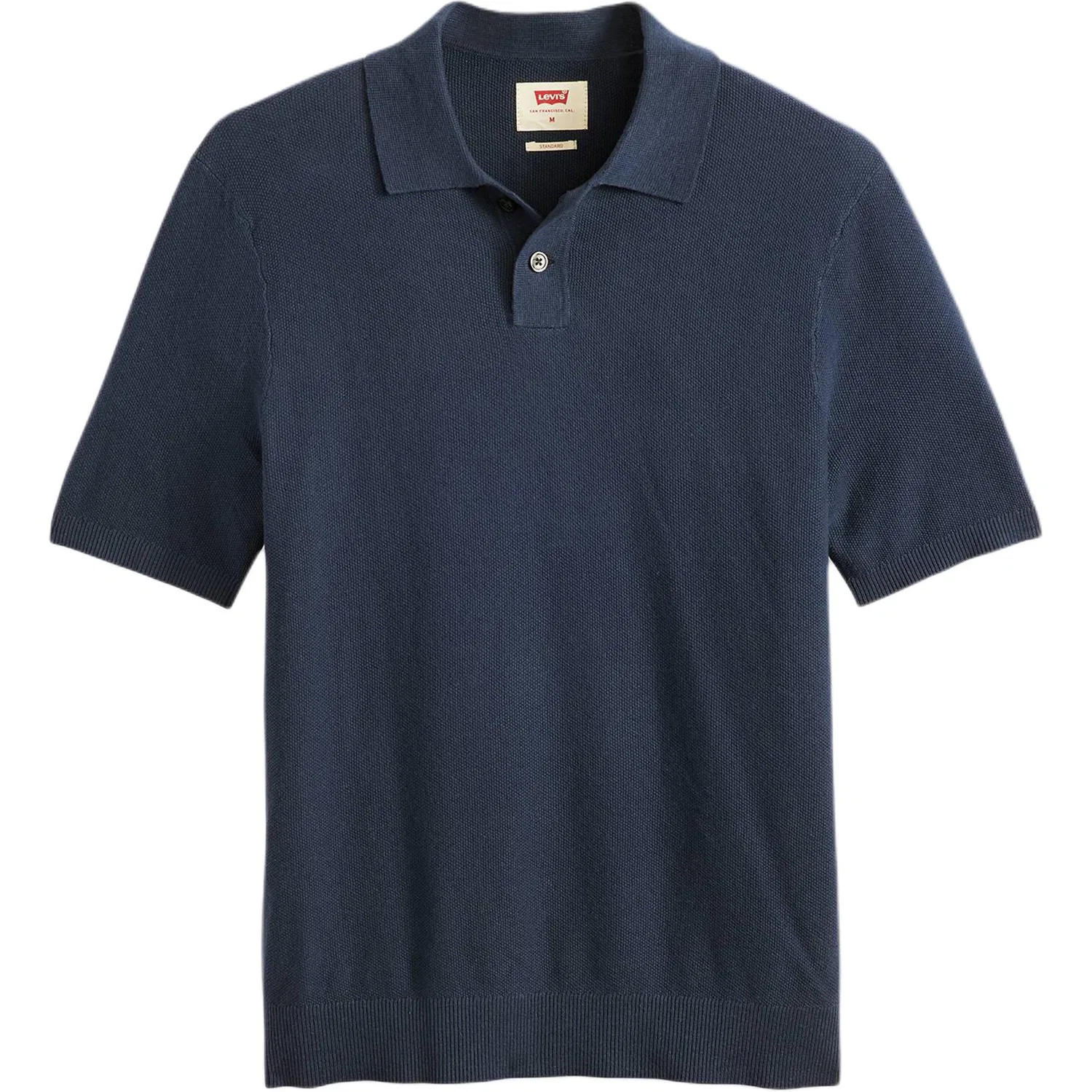 Поло мужское синее с воротником поло, прямой крой средней посадки Levis, Blue