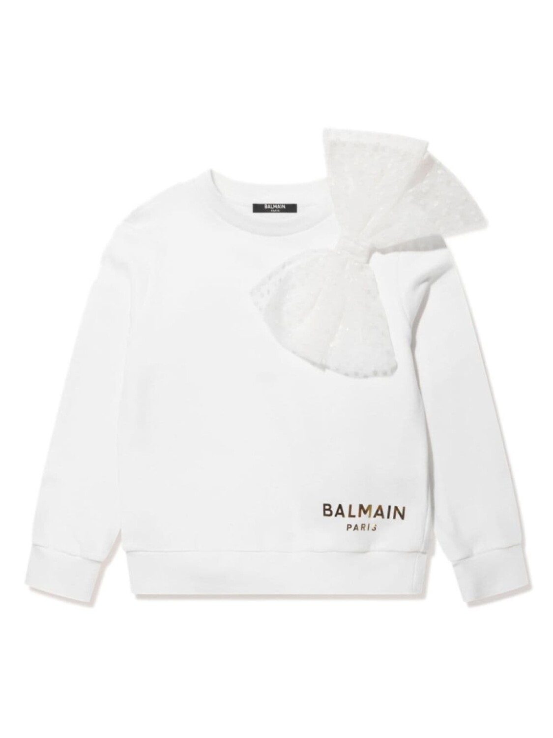 

Balmain Kids декорированная толстовка с бантом, белый