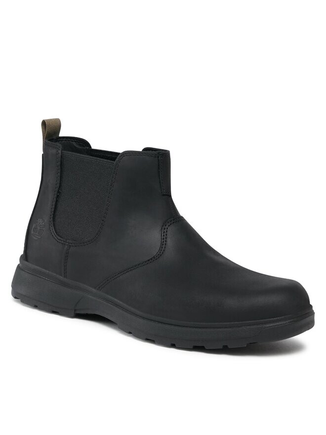 Мужские ботинки Timberland из гладкой кожи, черный — фото 2