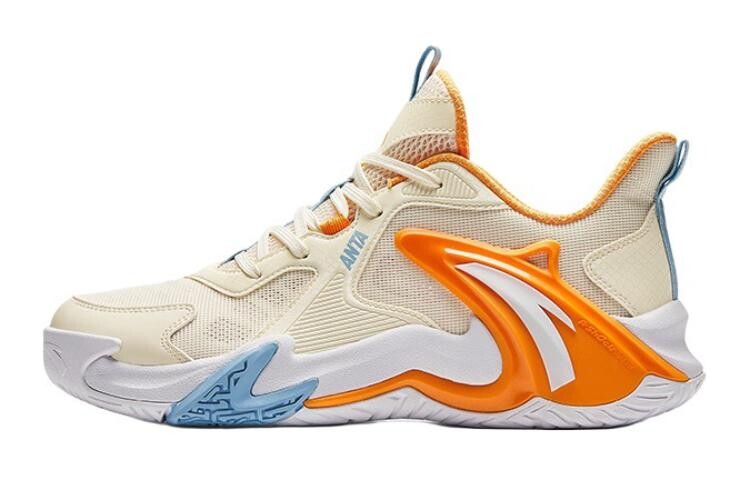 

Детские баскетбольные кроссовки GS Low-top Rice White Orange Anta Kids, белый