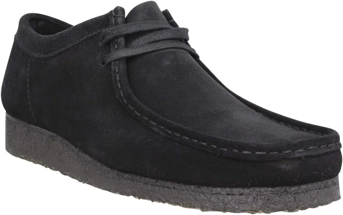 Туфли Clarks Originals Herren Wallabee Chaussures à Lacets, Black (Black Suede)