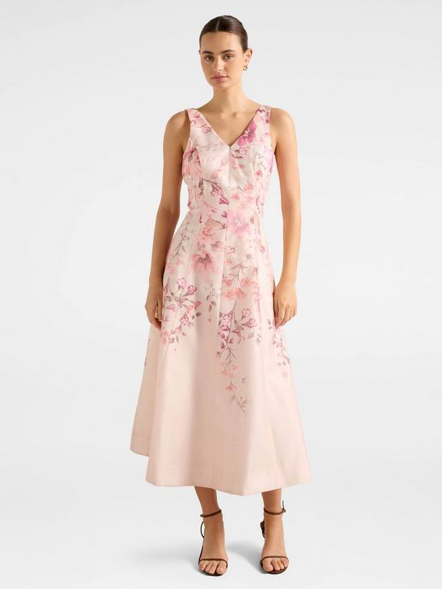 

Платье миди Aubrey с цветочным принтом без рукавов Forever New, Pink