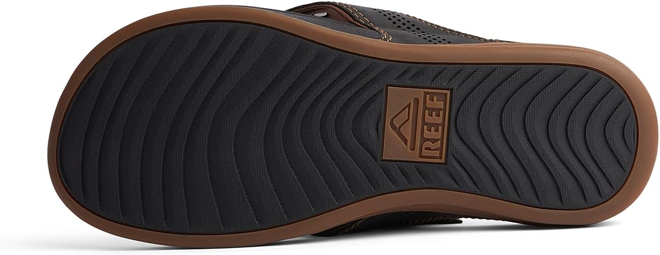 Мужские шлепанцы REEF Men'sCushion Lux, черный/коричневый — фото 4