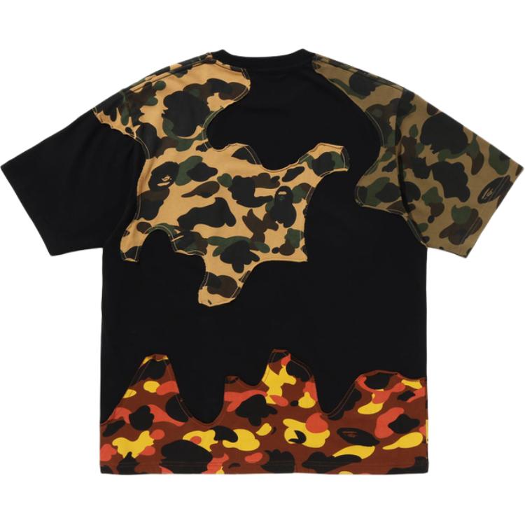 A BATHING APE Футболка с камуфляжными вставками — фото 3