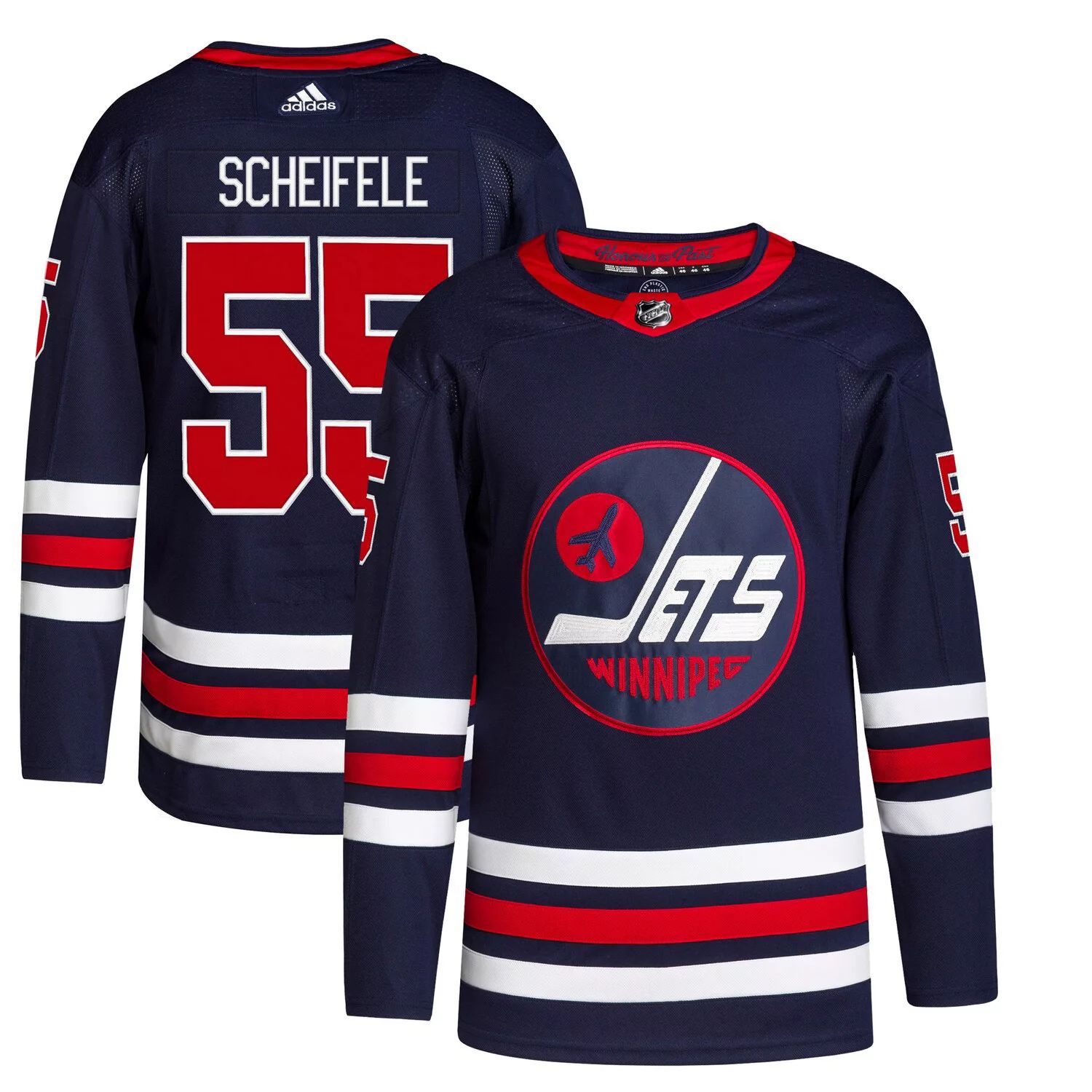 

Мужская футболка Mark Scheifele Navy Winnipeg Jets 2021/22 Alternate Primegreen Authentic Pro Player adidas