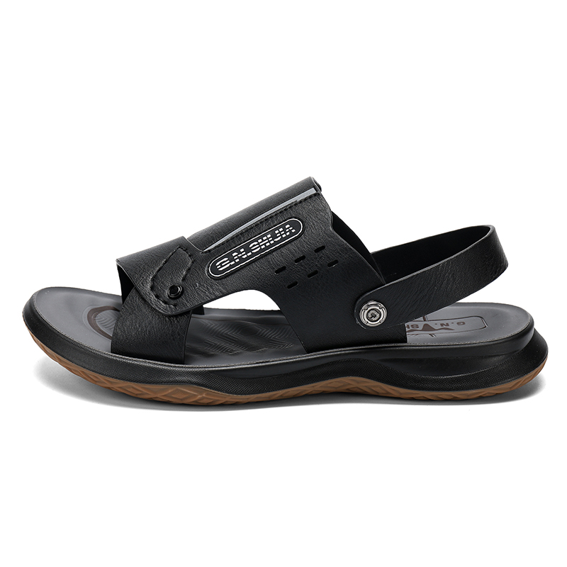 

G.N.SHIJIA Пляжные сандалии мужские, черные/темно-коричневые