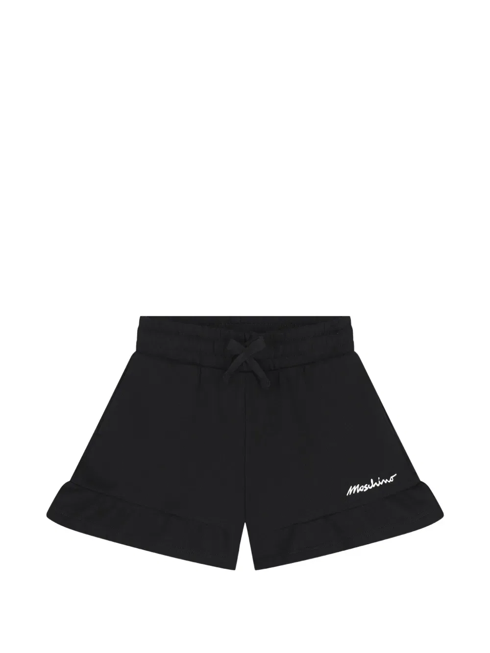 Шорты с оборками Moschino Kids, черный