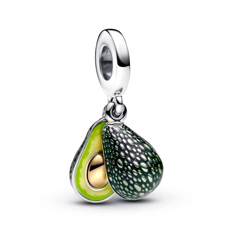 

Шарм Avocado Double Dangle Pandora, стерлинговое серебро