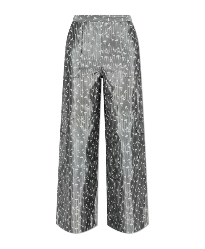 

Брюки-Карго из ацетатного жаккарда Ganni, серый