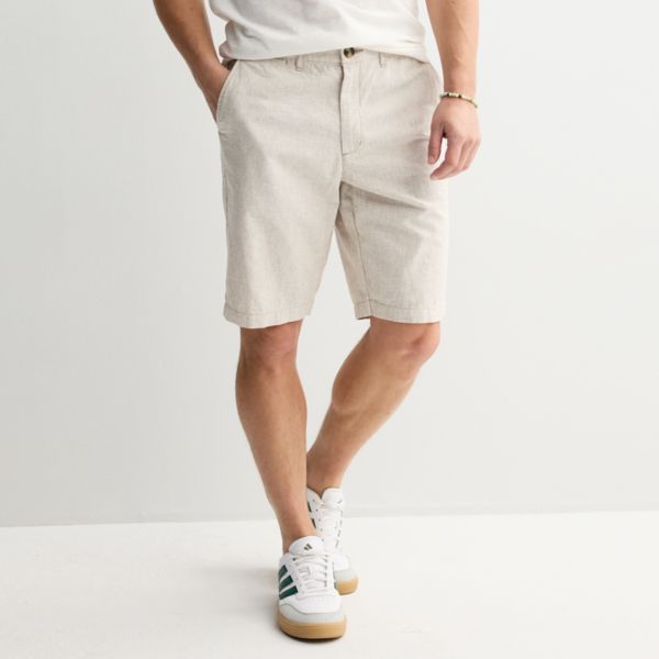 

Мужские шорты с плоской передней частью Flexwear длиной 11" Sonoma Goods For Life, цвет beige stripe