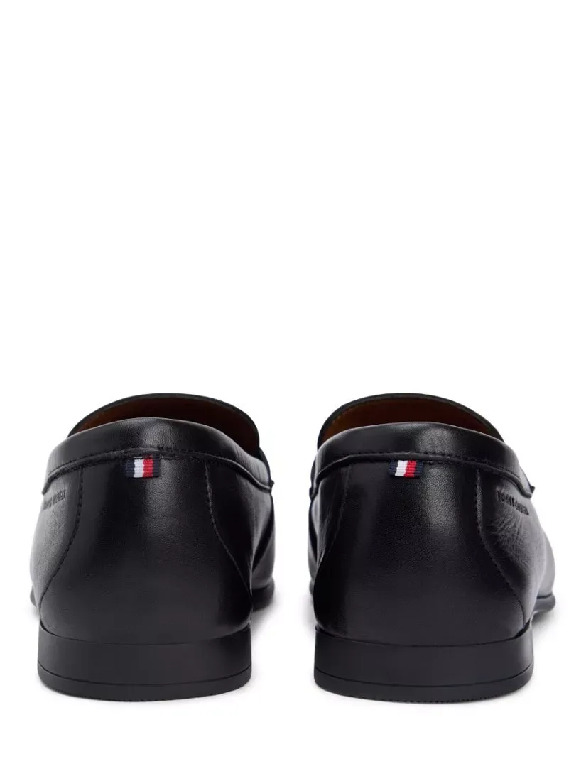 Кожаные гибкие лоферы, черные Tommy Hilfiger — фото 4
