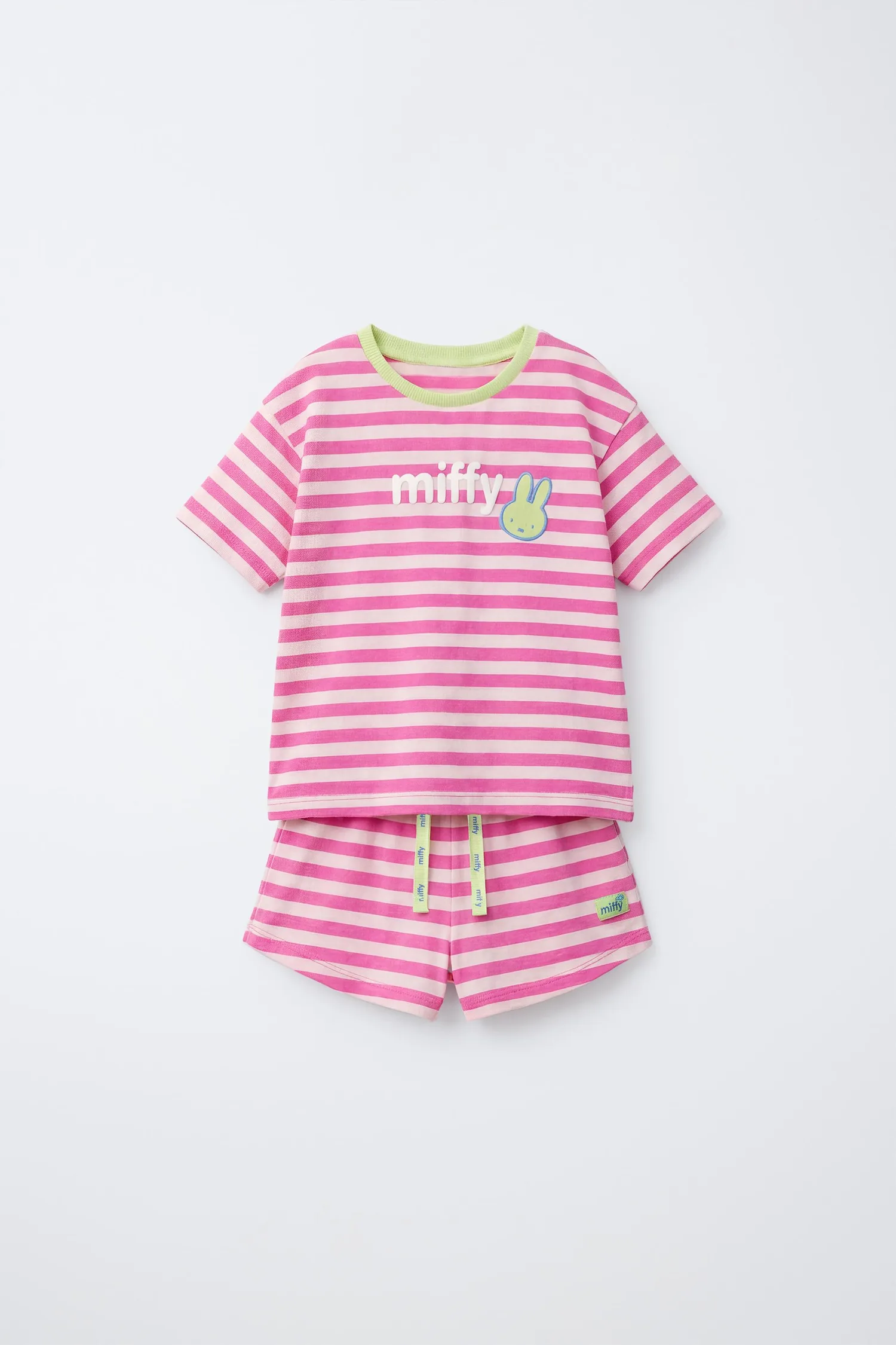 Пижама в полоску "миффи" от mercis bv 1,5-6 лет Zara, розовый