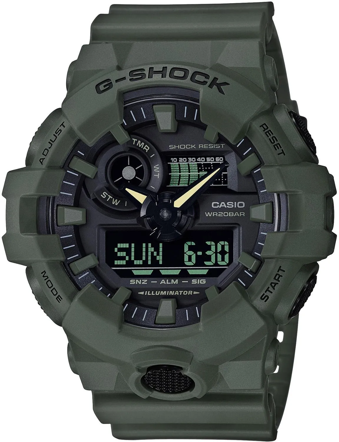 

Часы G-Shock GA700 с аналоговым циферблатом Casio, Green