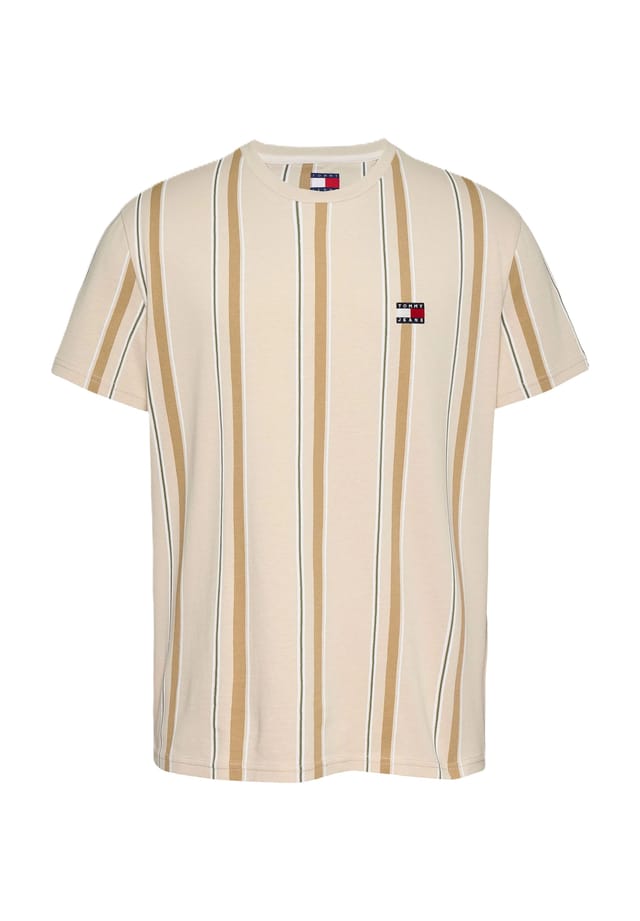 

Хлопковая футболка Tommy Jeans, цвет acg newsprint mul