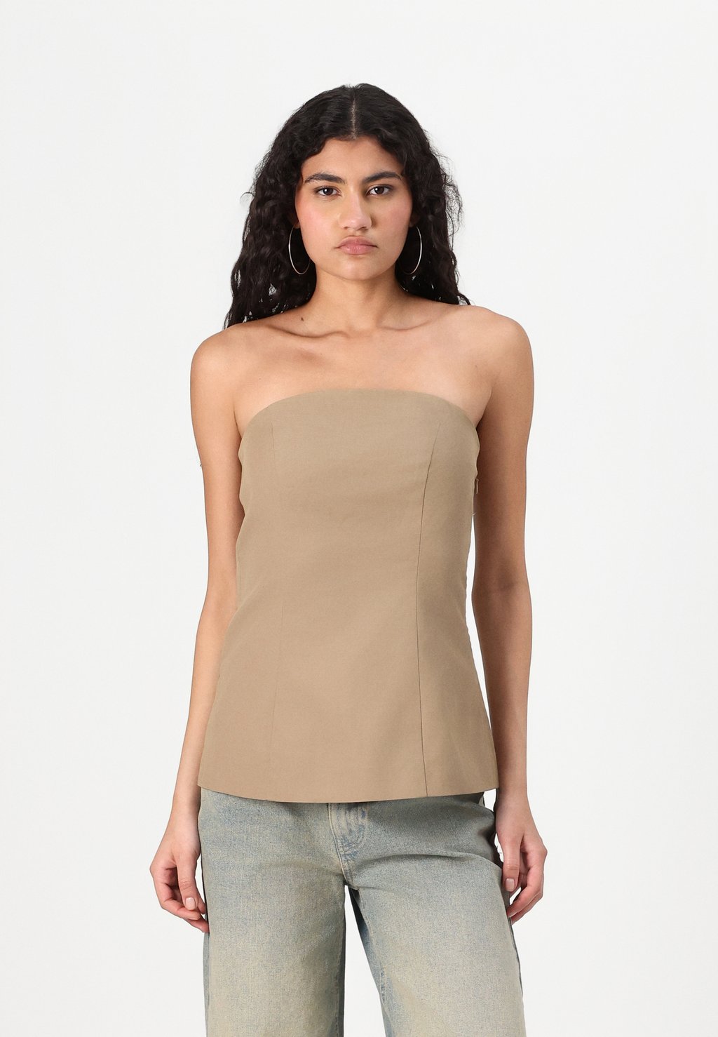 

Топ SLFBRI BUSTIER Selected Femme, бежевый