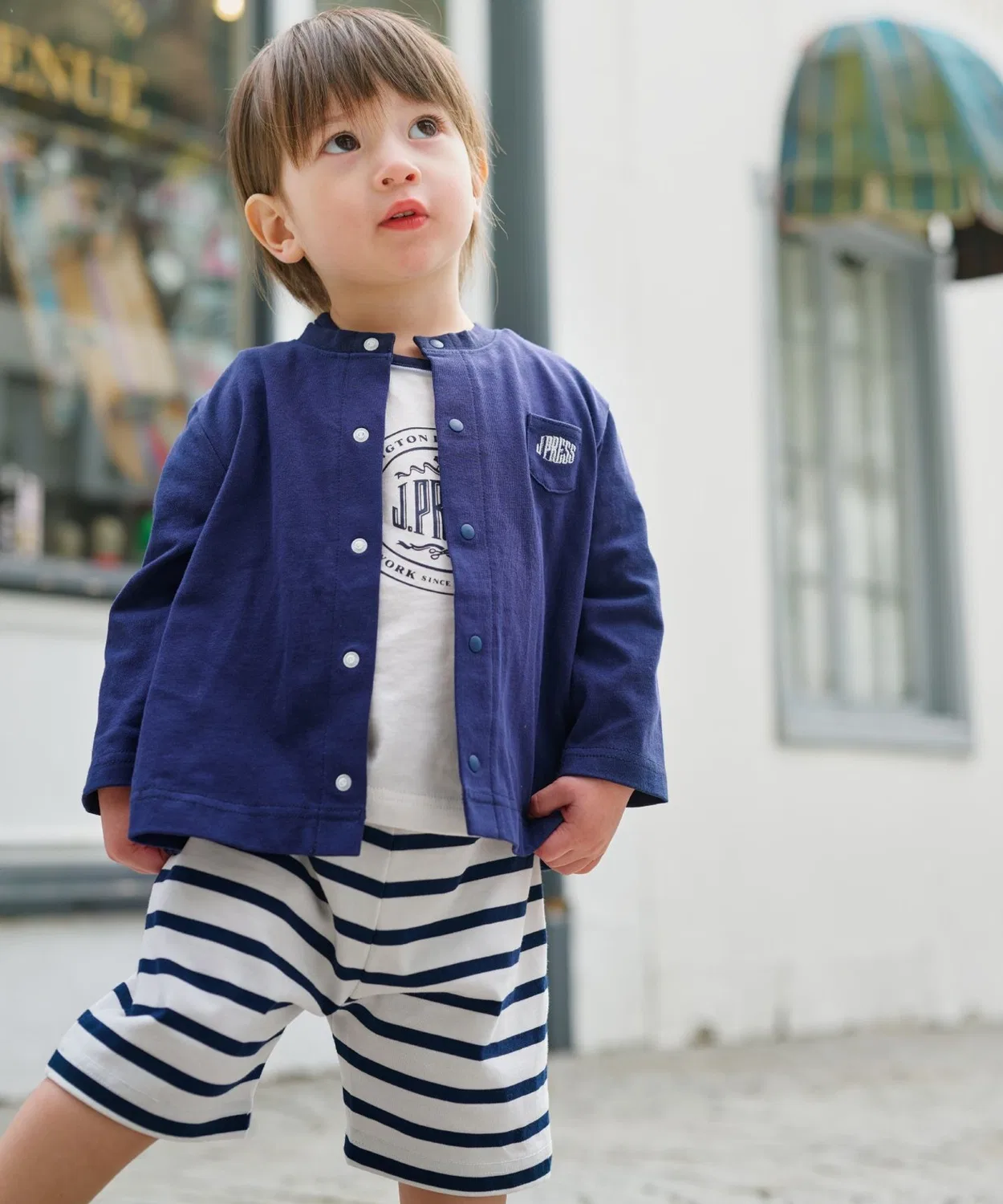 Набор из кардигана, футболки и брюк J.PRESS KIDS BABY, 3 предмета, слоновая кость