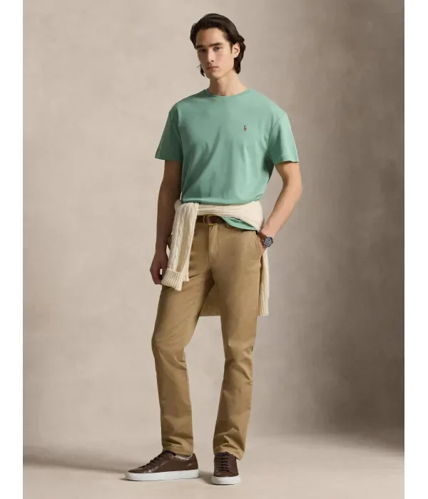 Футболка custom slim fit Polo Ralph Lauren, мятный — фото 2