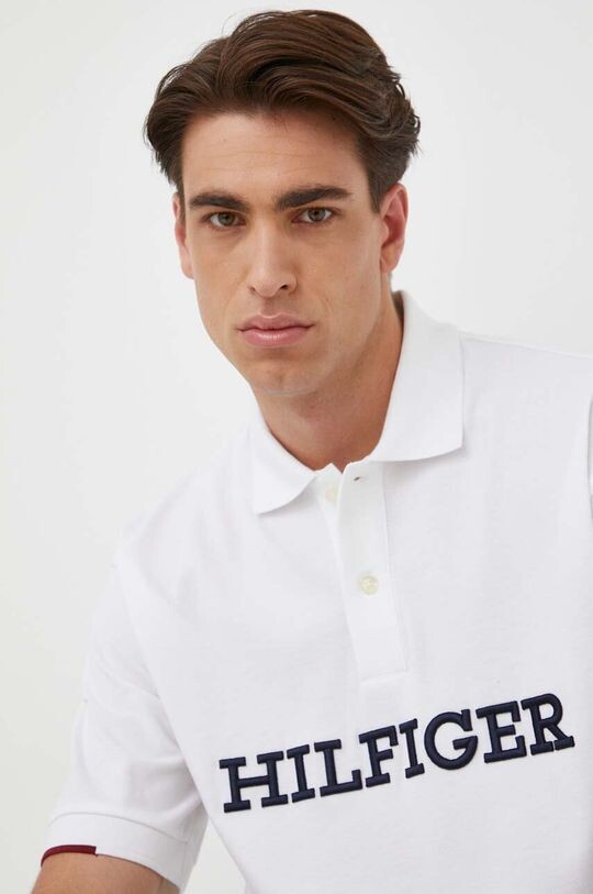 

Хлопковая рубашка-поло Tommy Hilfiger, белый