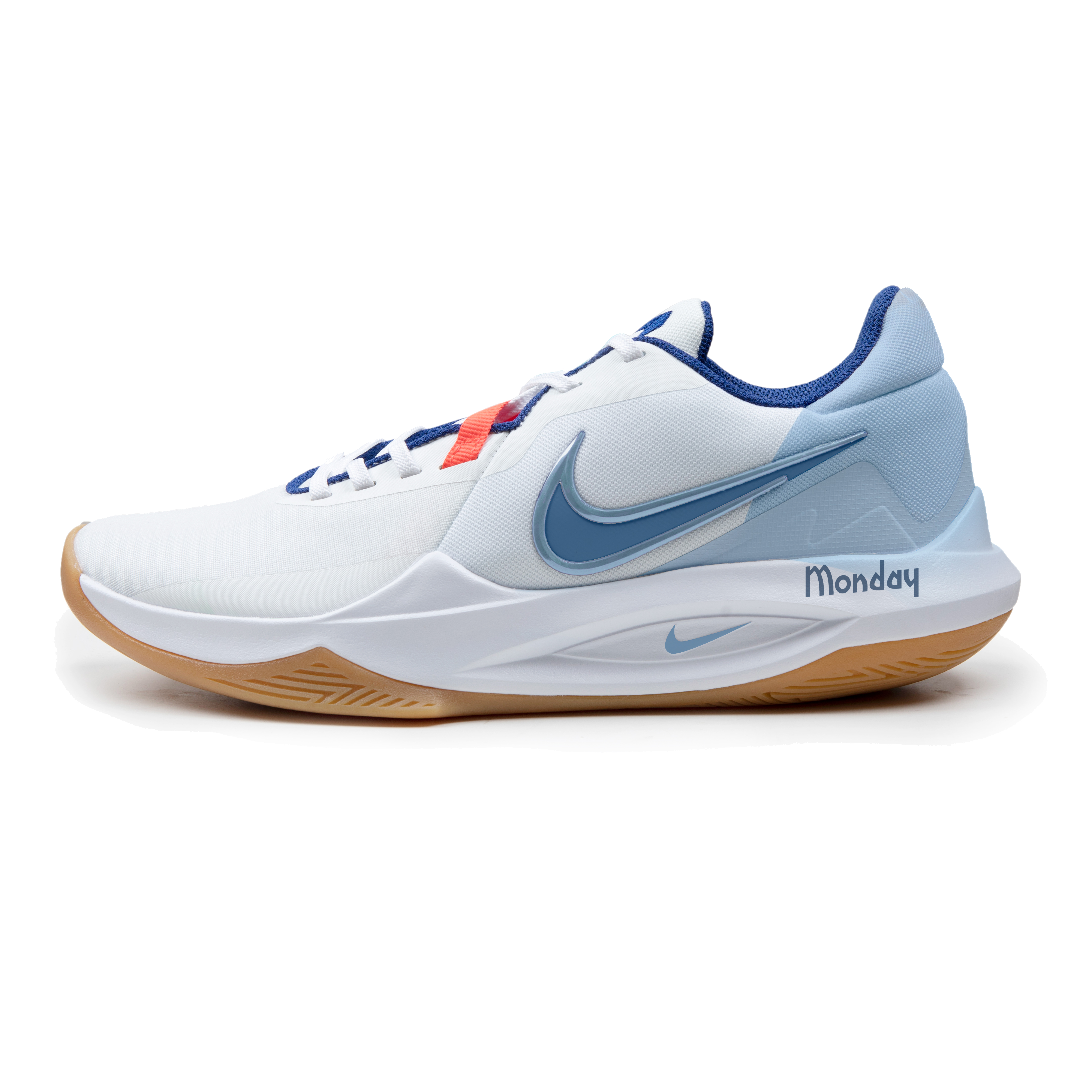 

Nike Баскетбольные кроссовки Precision 6 с противоскользящим покрытием, износостойкие, низкие, мужские, небесно-голубые