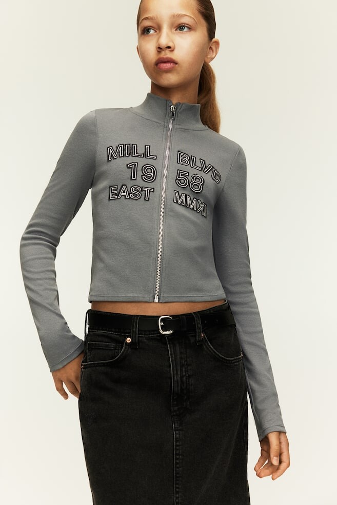 

Жакет из джерси с мотивом H&M, серый