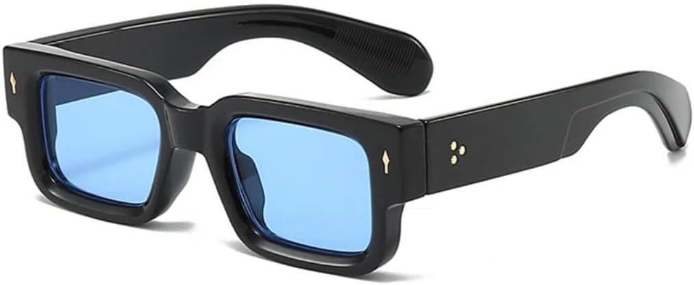 

Солнцезащитные очки для мужчин и женщин - защита UV400 - прозрачные линзы с градиентом цвета "океан" в стиле панк для занятий спортом на открытом воздухе и вождения DSVIGF, Black Blue