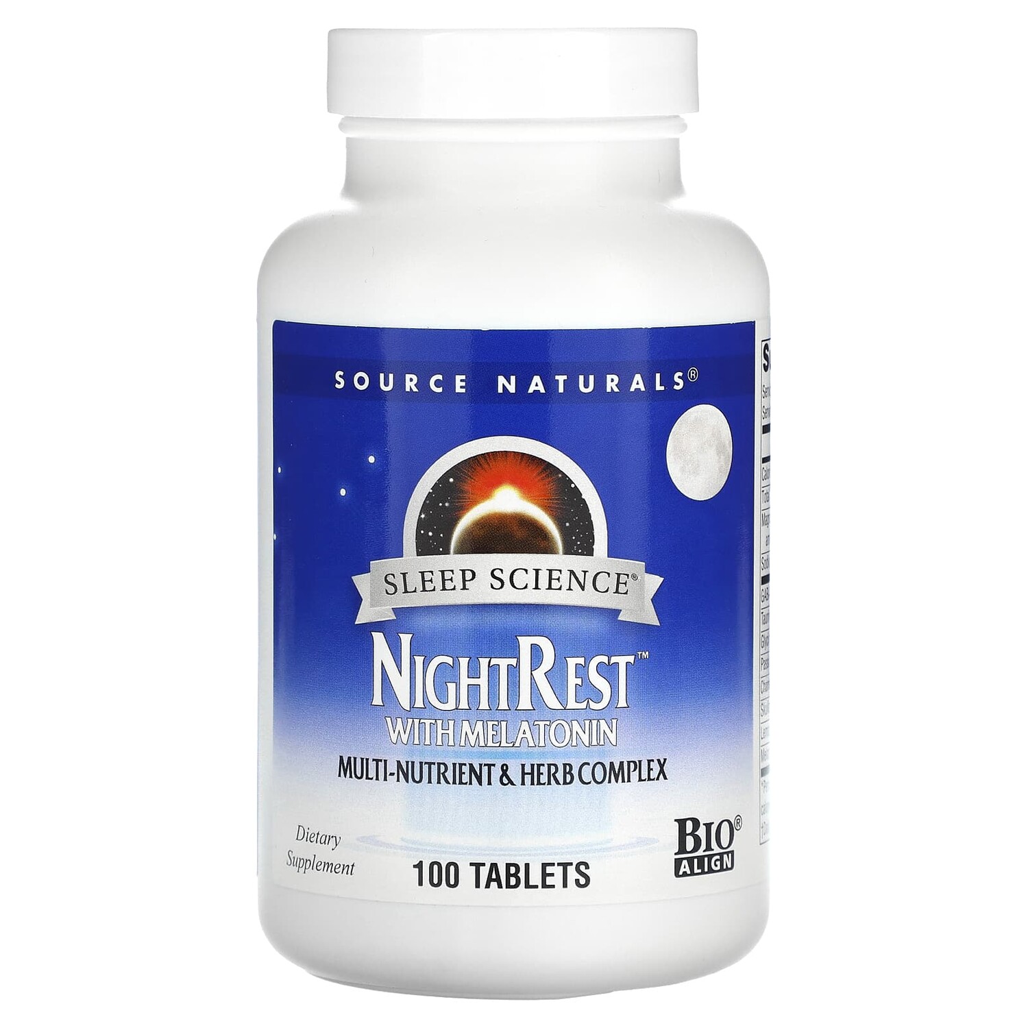 

Source Naturals NightRest с мелатонином 100 таблеток