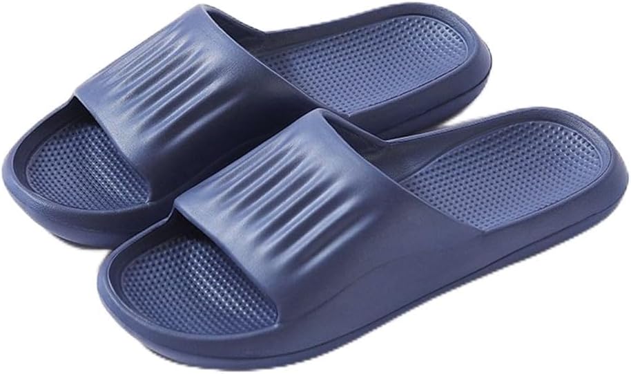 

Женские и мужские пляжные шлепанцы BYDZKJ, летние слайдеры-сандалии, тапочки с открытым носком из ЭВА, мягкие тапочки для ванной, бассейна и душа, противоскользящие шлепанцы для дома и улицы, синий